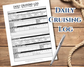 Printable Daily Ship's Log, Ship Captain's Log (Digital Download)