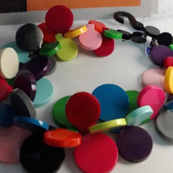 Colorful plastic necklace by Marion Godart Paris