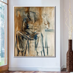 Art Print Large Wall Art, Figure Art, Manly Extra Large Wall Art, Extra Large Art, Canvas Wall Decor, Large Picture Canvas Art