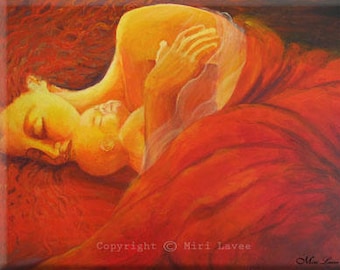 Mother Art Painting on Canvas, Mother and Baby Painting, Original Painting, Woman Painting, Original Artwork, Mother Wall Art, Motherhood