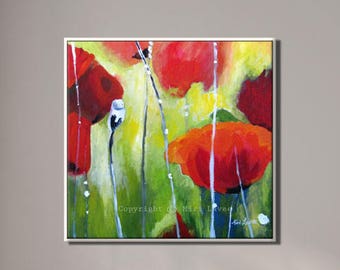 Valentines Day Gift for Her, Flower Wall Art, Canvas Art, Valentines for Her, Painting Print Valentines Day Gift, Valentines Presents