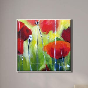 Valentines Day Gift for Her, Flower Wall Art, Canvas Art, Valentines for Her, Painting Print Valentines Day Gift, Valentines Presents
