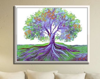 Tree Painting, Landscape Painting, Living Room Painting, Large Wall Art, Modern Painting, Colorful Painting, Original Art, Large Painting
