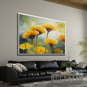 Flower Wall Art, Living Room Wall Art, Large Wall Art, Living Room Art , Extra Large Wall Art, Nature Wall Art, Flower Canvas Art, Art Print