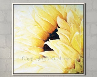 Sonnenblumen Dekor, Sonnenblumen Wandkunst, Leinwand Wandkunst Druck, Wohnzimmer Wand Dekor, große Blumen Kunst, Gelbe Wandkunst, Squar Wandkunst