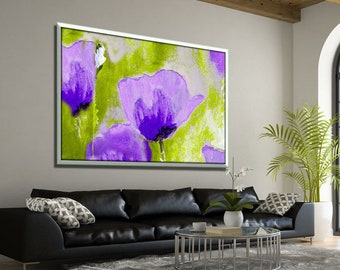 Bloemen schilderij, groot schilderij, bloem olieverf schilderij, schilderijen op canvas, originele olieverfschilderij, woonkamer schilderij, schilderij bloem