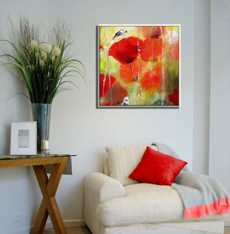 Large Living Room Painting Flower Oil Painting Colorful Etsy