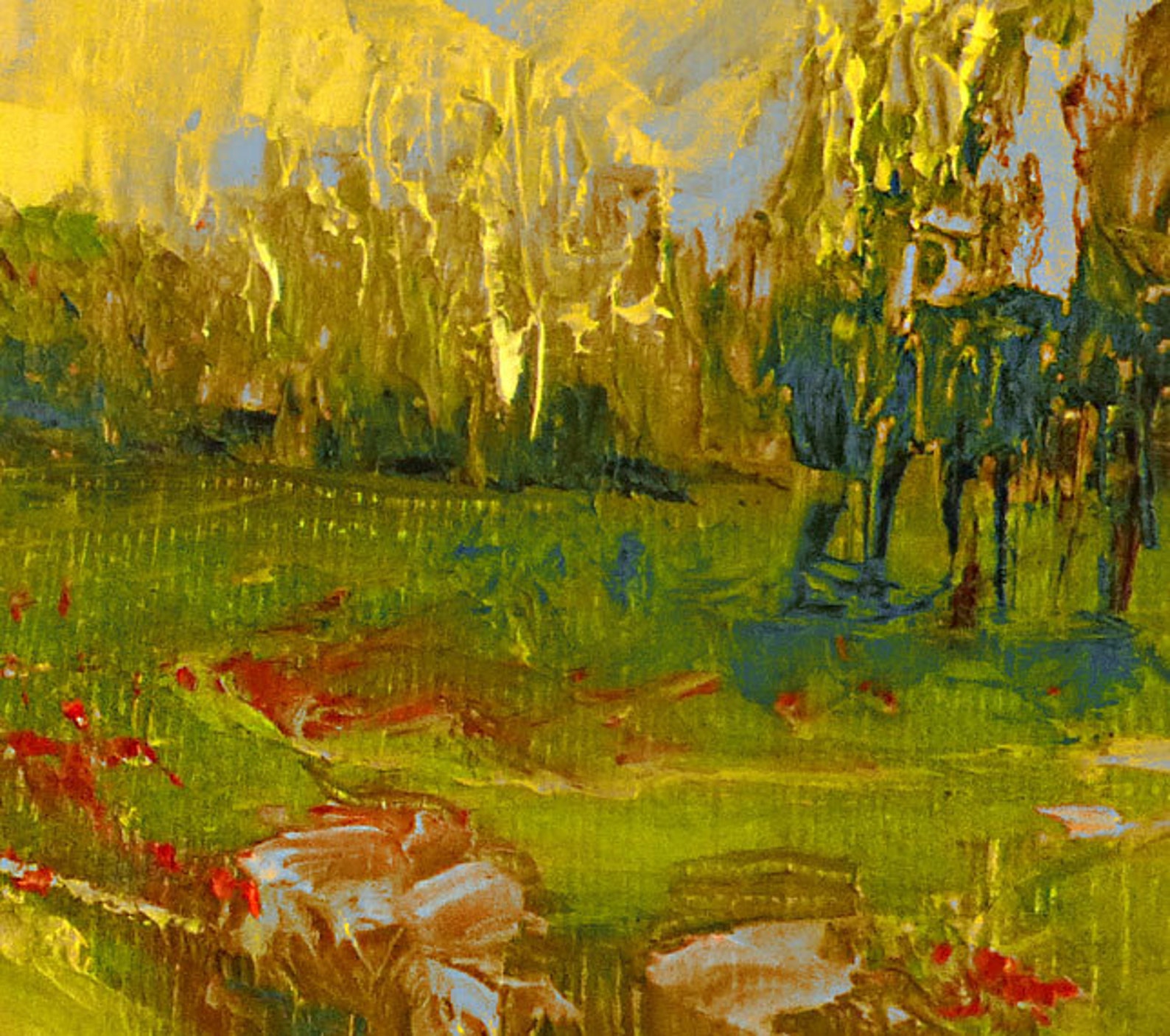 Landscape Wall Art Large Wall Art Yellow Wall Art Big Etsy