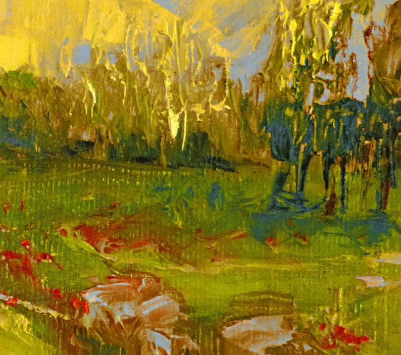 Landscape Wall Art Large Wall Art Yellow Wall Art Big Etsy