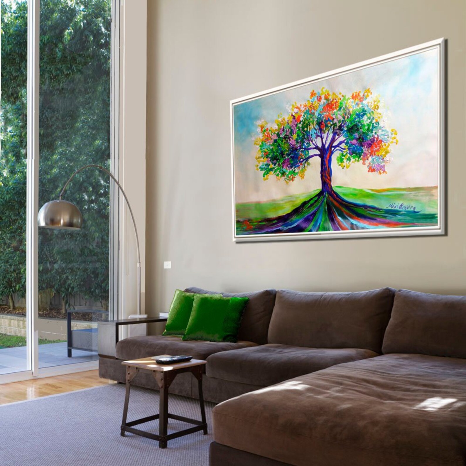 Colorful Large Tree Wall Art for Living Room Decor Bedroom - Etsy