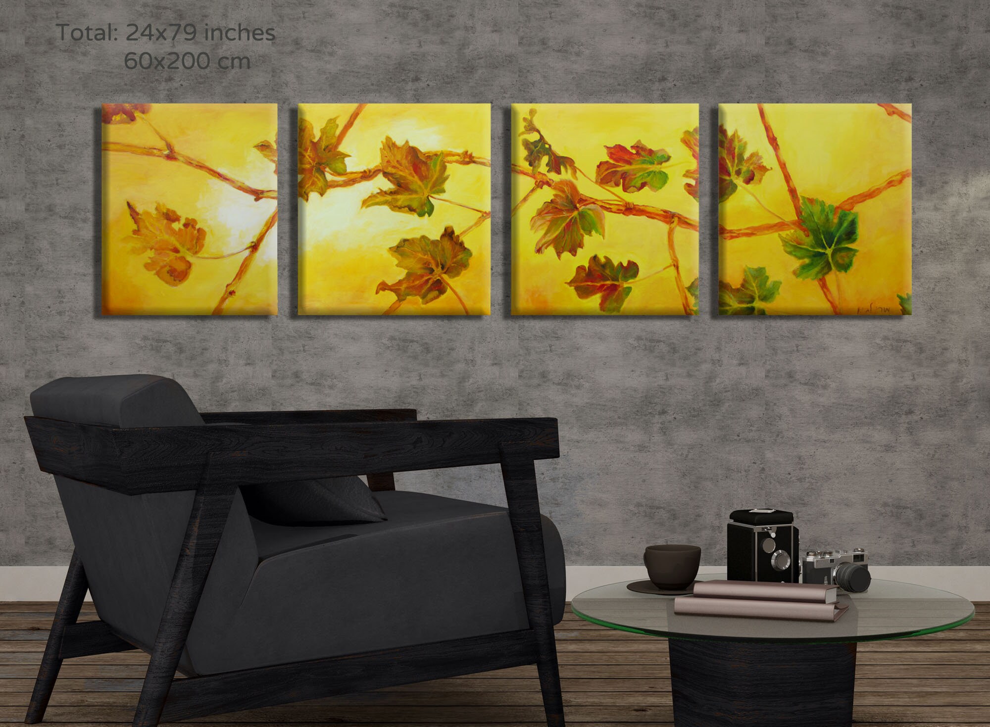 Split Wall Art Art Set of 4 Canvas Paintings Extra Large Etsy