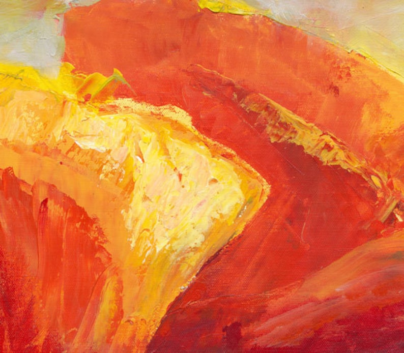 Oil Painting, Painting Canvas, Red Wall Art, Office Art, Large Canvas