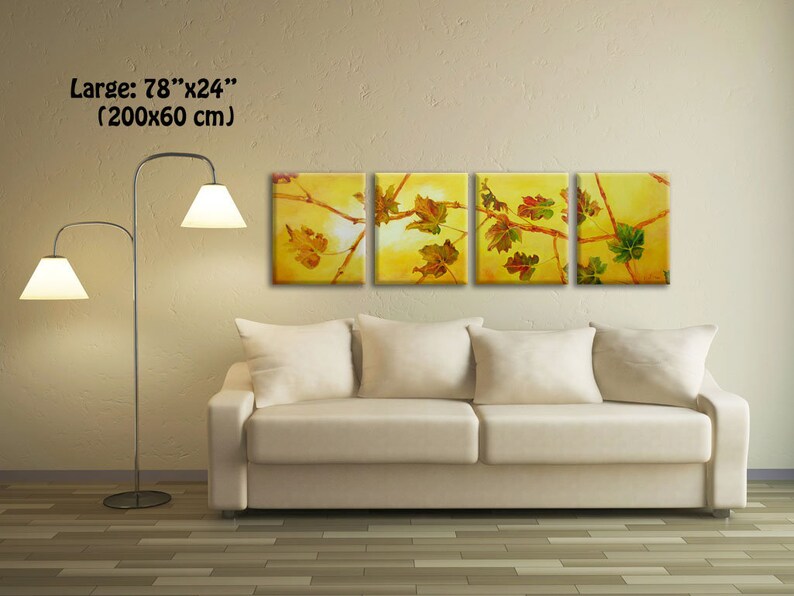 Split Wall Art Art Set of 4 Canvas Paintings Extra Large Etsy