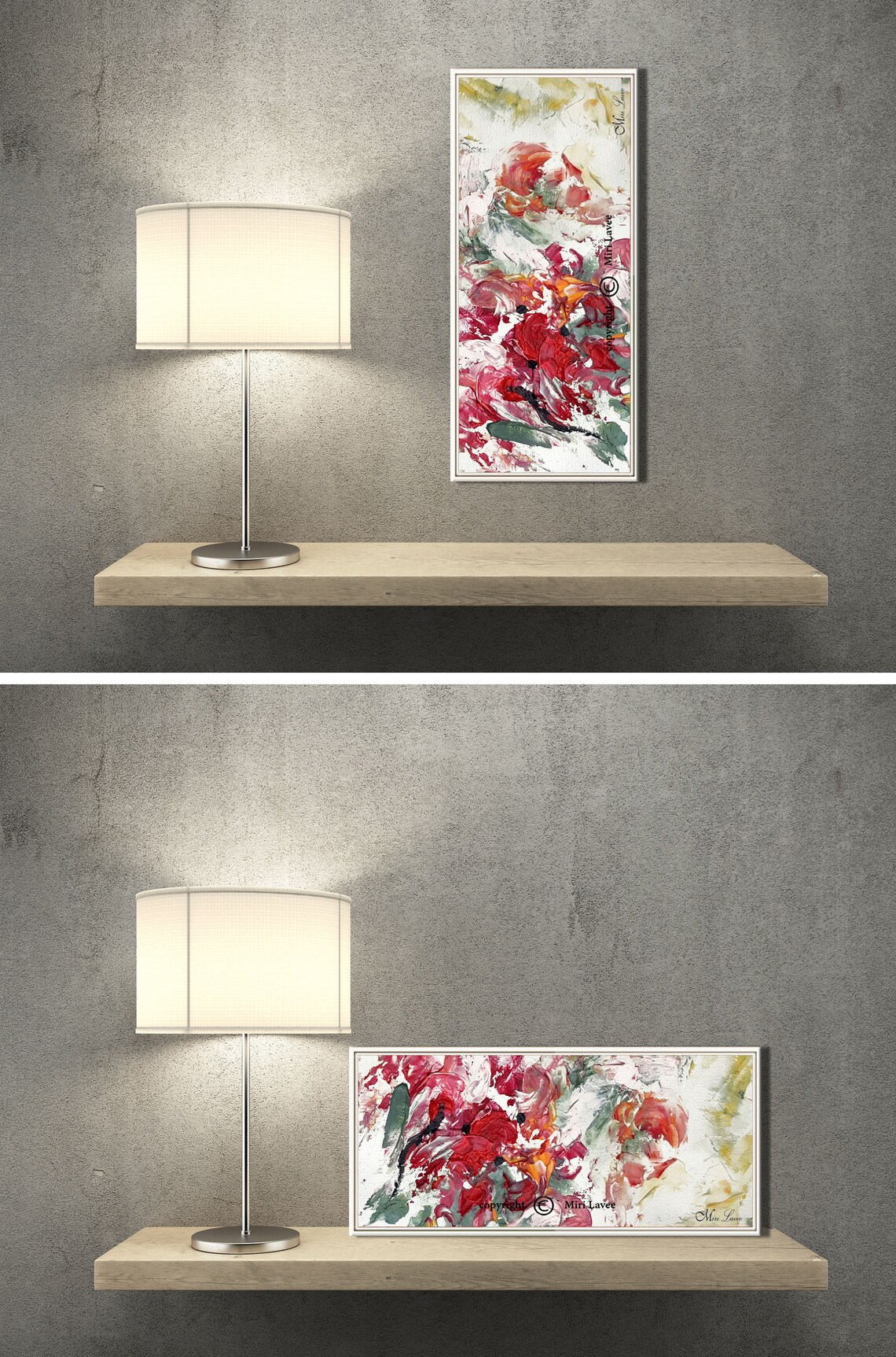 Abstract Wall Art Living Room Wall Art Modern Horizontal Etsy