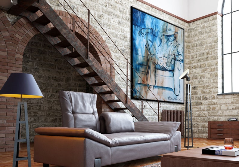 Large Wall Art, Masculine Art for Men, Bar Wall Decor, Pub Decor, Cigar