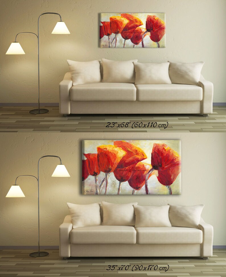 Oil Painting, Painting Canvas, Red Wall Art, Office Art, Large Canvas