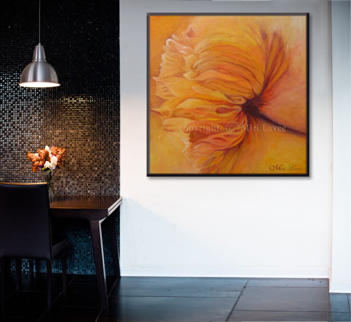 Large Flower Art Floral Wall Art Living Room Art Floral Art Etsy