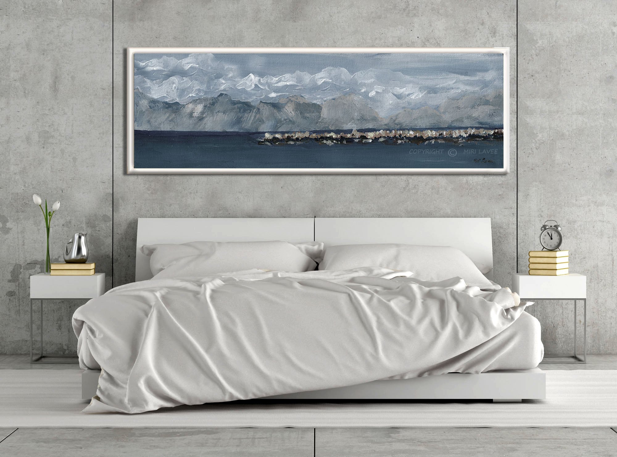 Long Horizontal Seascape Wall Art, Extra Large Living Room Wall Art ...