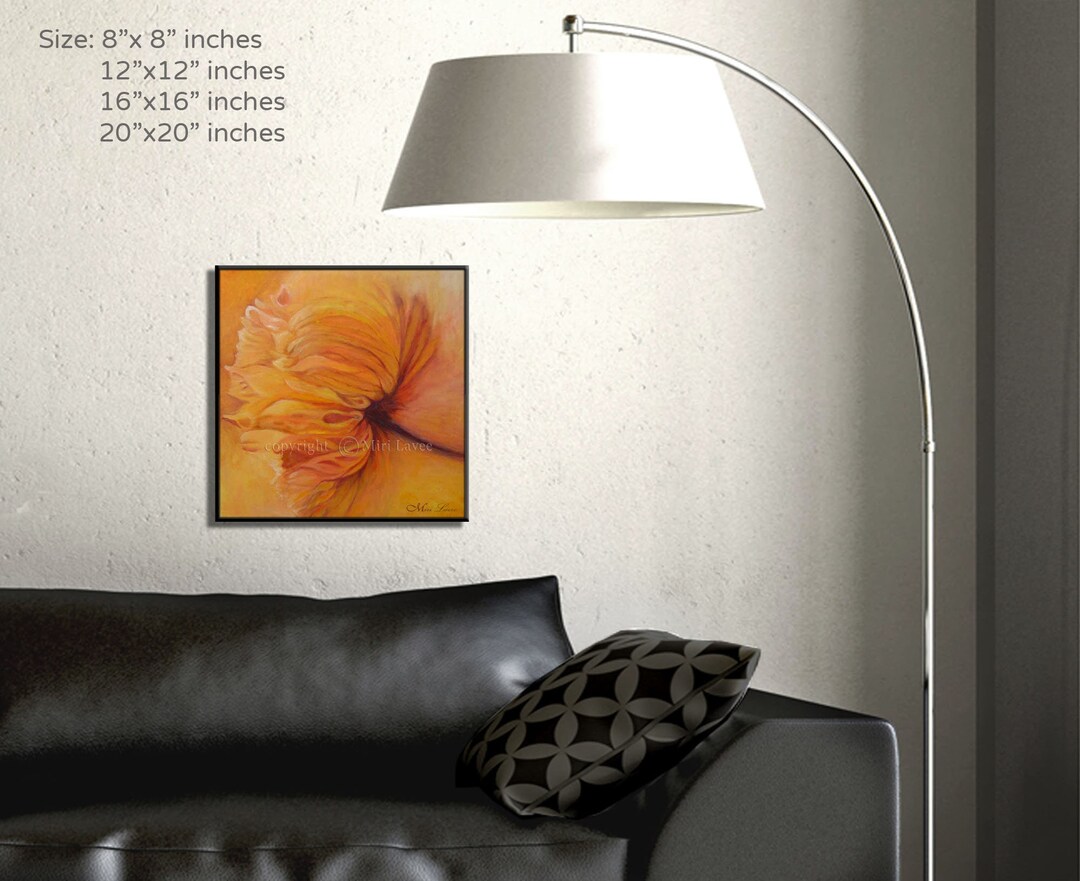 Modern Living Room Wall Art, Small Flower Art Print, Soft Art for ...