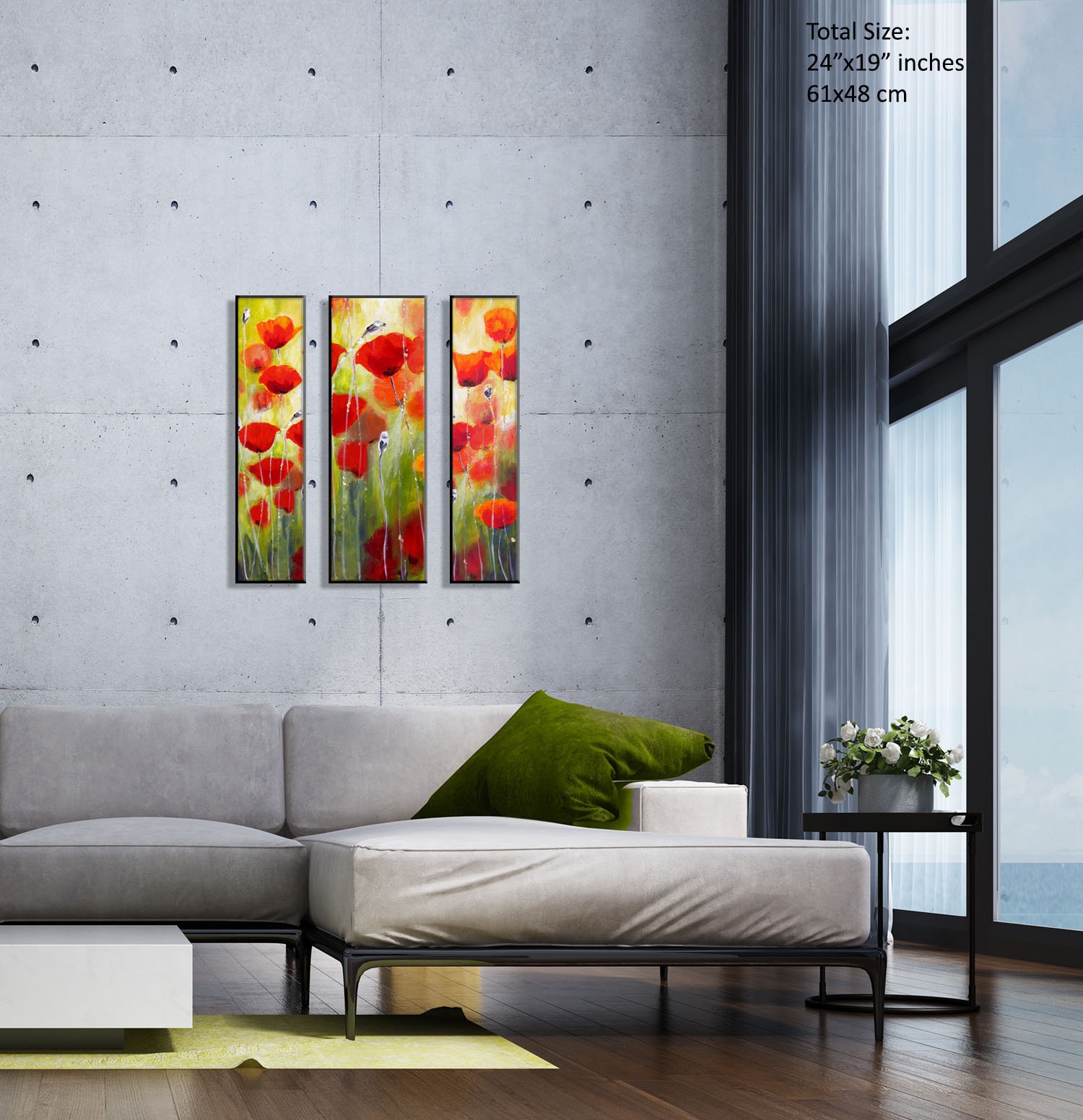 Set of 3 Prints 3 Piece Wall Art Living Room Wall Art Red - Etsy