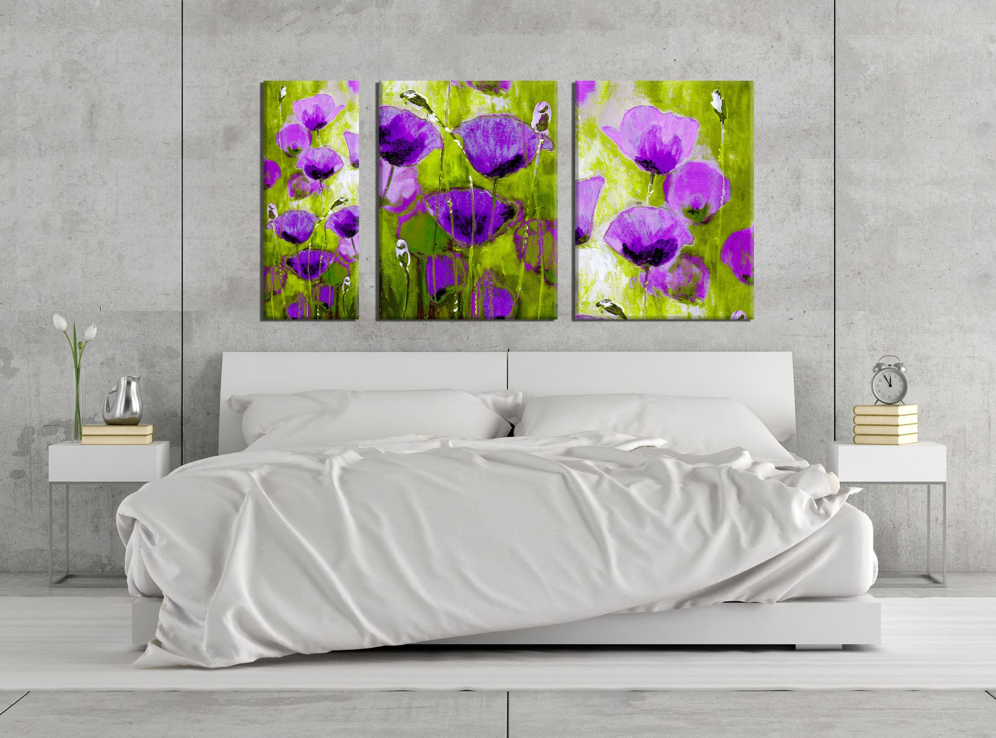 Extra Large 3 Piece Wall Art Painting Art Set of 3 Flower Etsy