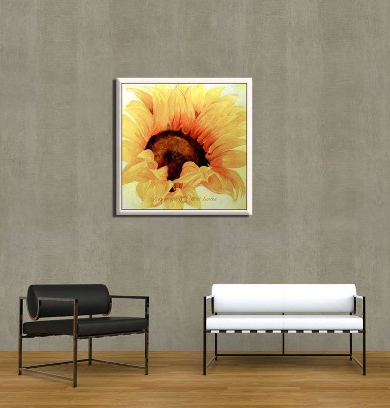 Sunflower Wall Art Extra Large Wall Art Bright Joyful Living Etsy