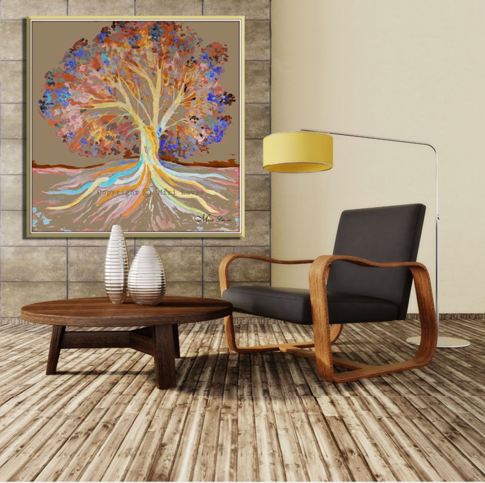 Large Tree Wall Art for Living Room Decor, Landscape Wall Art, Nature ...