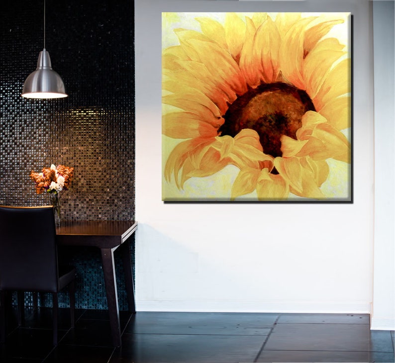 Sunflower Wall Art Extra Large Wall Art Bright Joyful Living Etsy