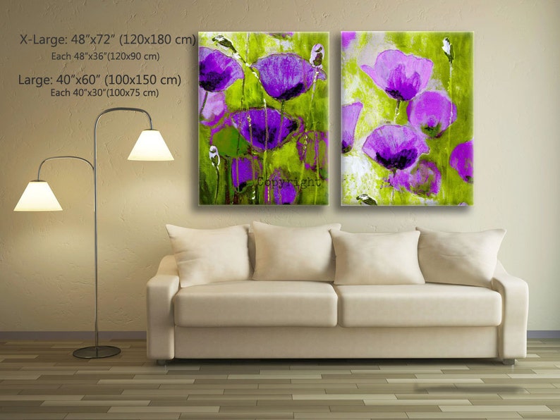 Flower Wall Art Art Set of 2 Flower Art Set Bedroom Wall Etsy