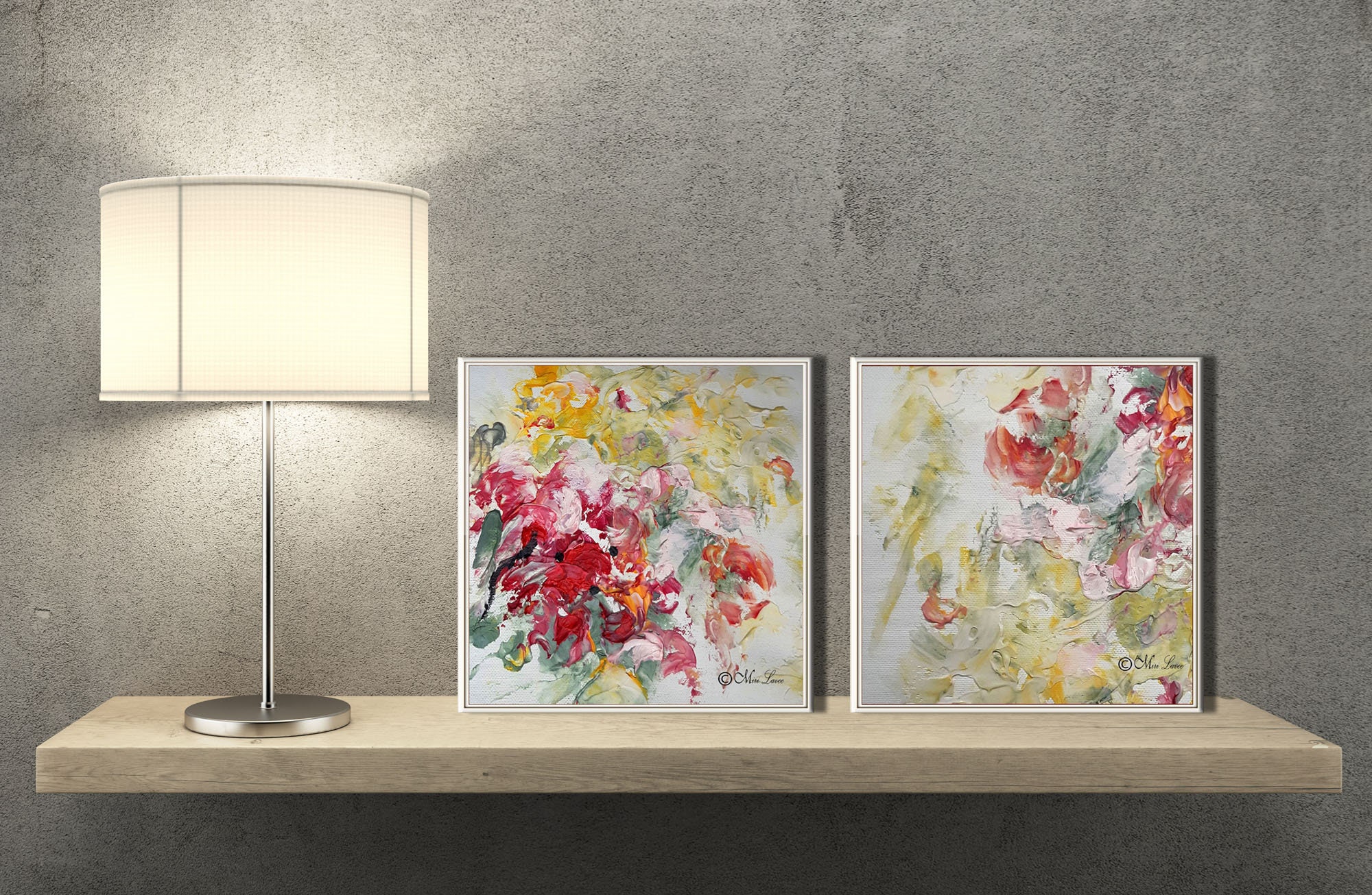 Vertical Wall Art Set of 2 Abstract Canvas Art Print Etsy