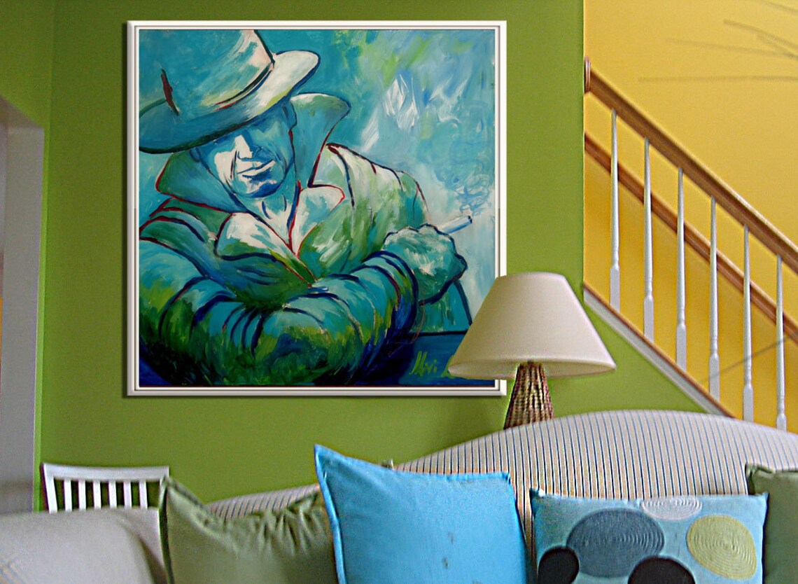 Large Wall Art Man Wall Art Figure Art Living Room Wall - Etsy