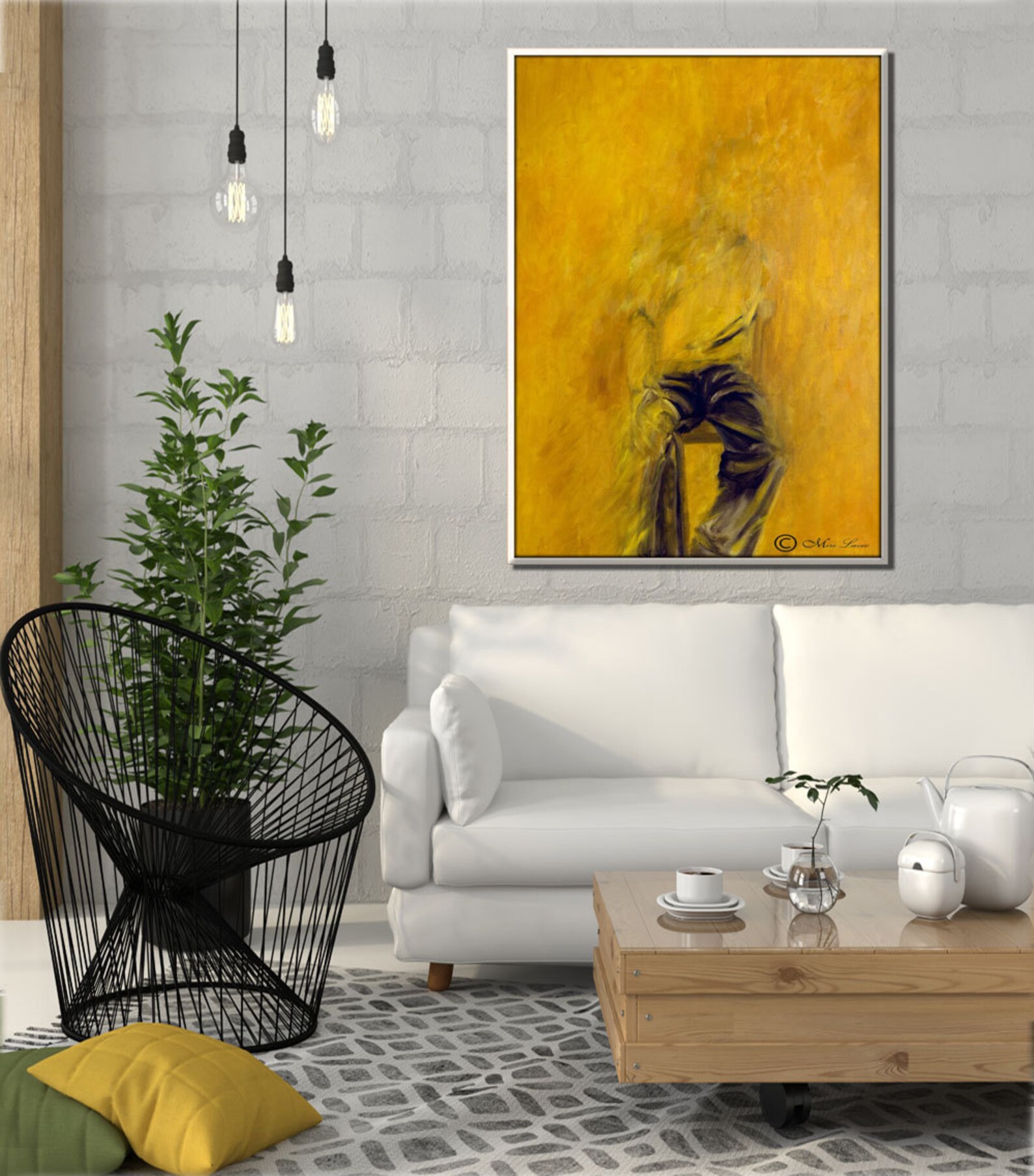 Large Living Room Painting on Canvas, Abstract Painting, Original