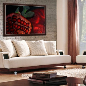 Extra Large Wall Art, Oil Painting, Fruit Art, Large Painting, Pomegranate Painting, LivingRoom Wall Art, Office Wall Art, Huge Wall Art image 5