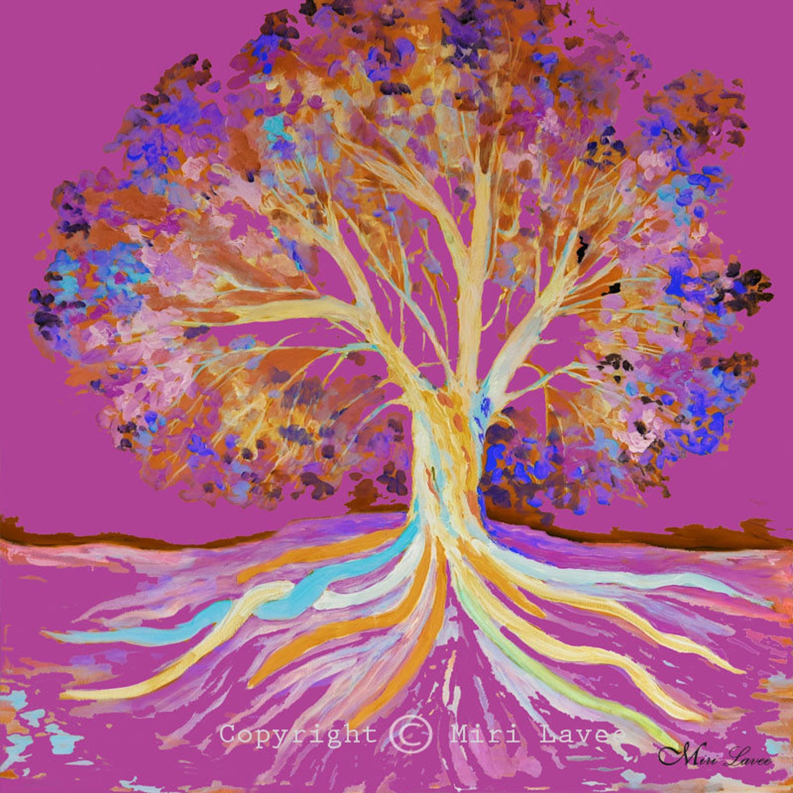 Tree Wall Art, Large Living Room Wall Art, Landscape Art, Nature Home ...