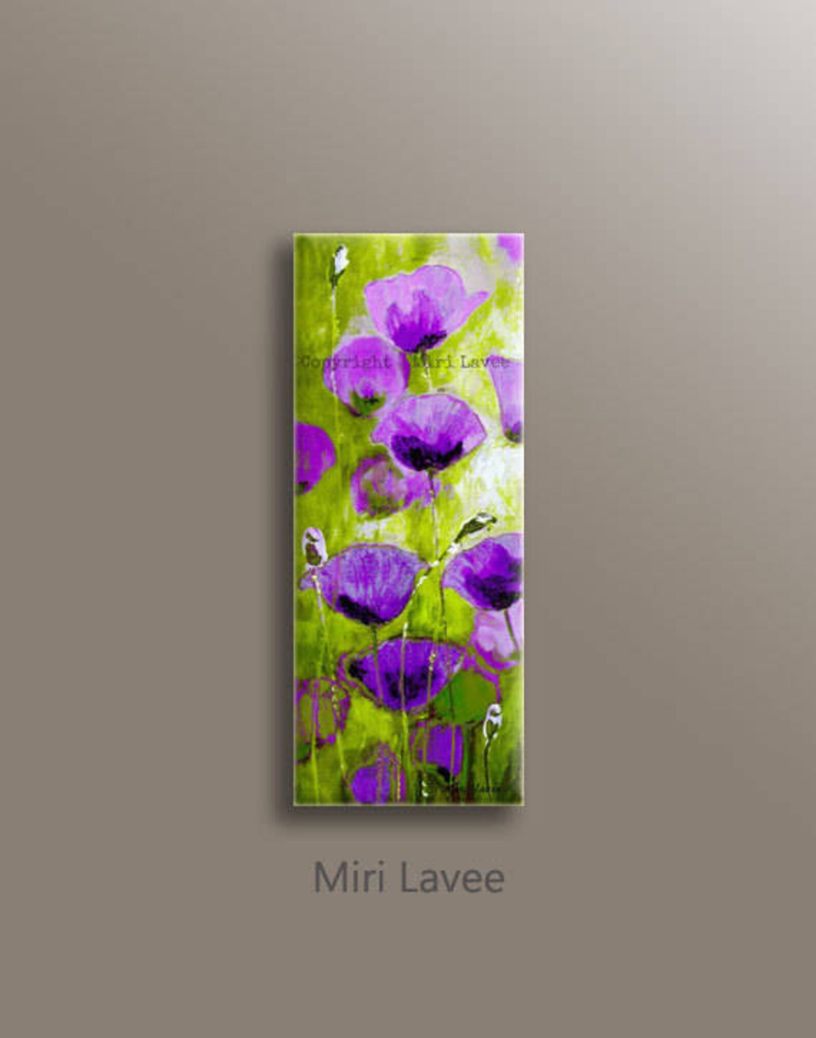 Wall Art Set Canvas Set Art Set of 3 Canvas Art Set Purple Etsy