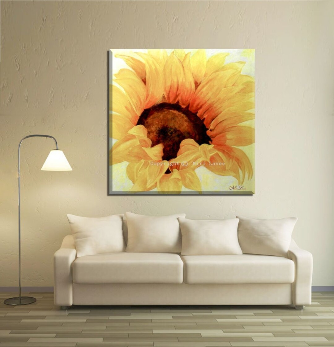 Sunflower Painting Oil Painting on Canvas Yellow Flower Etsy 日本
