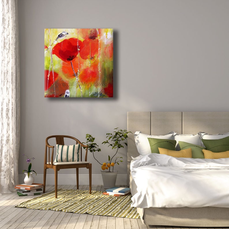 Large Living Room Painting Flower Oil Painting Colorful Etsy