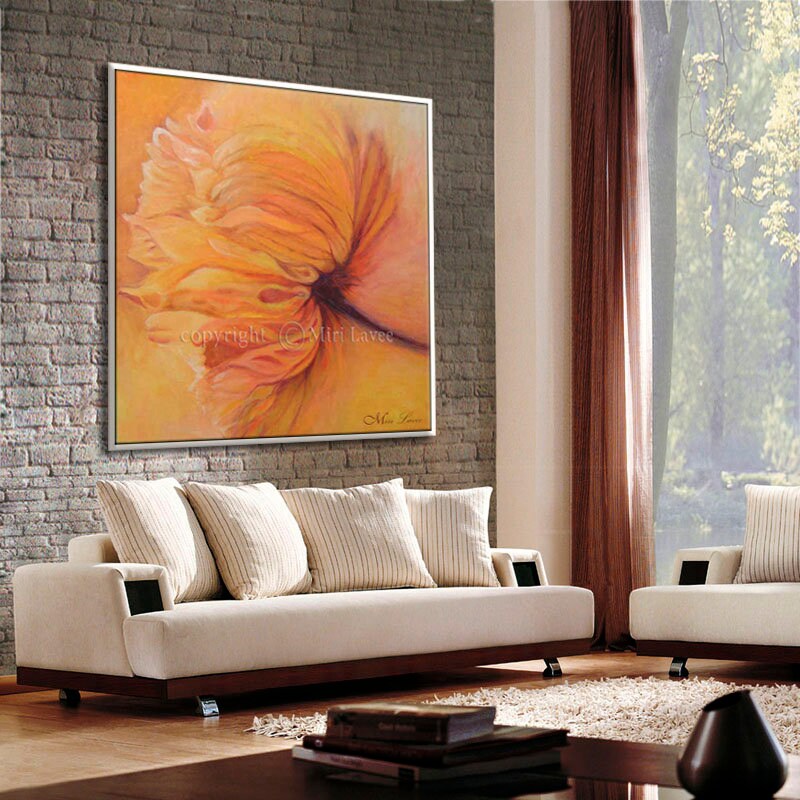 Large Flower Art Floral Wall Art Living Room Art Floral Art | Etsy