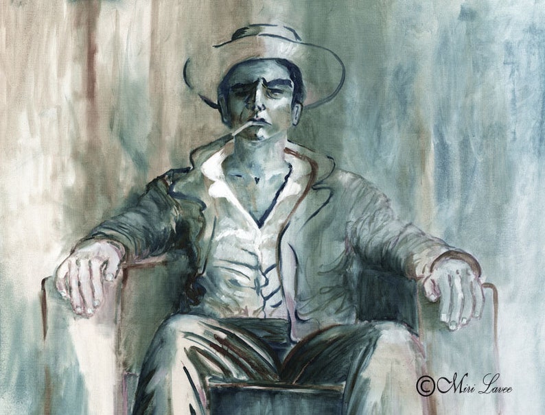 Extra Large Masculine Figure Wall Art, Contemporary Art Print