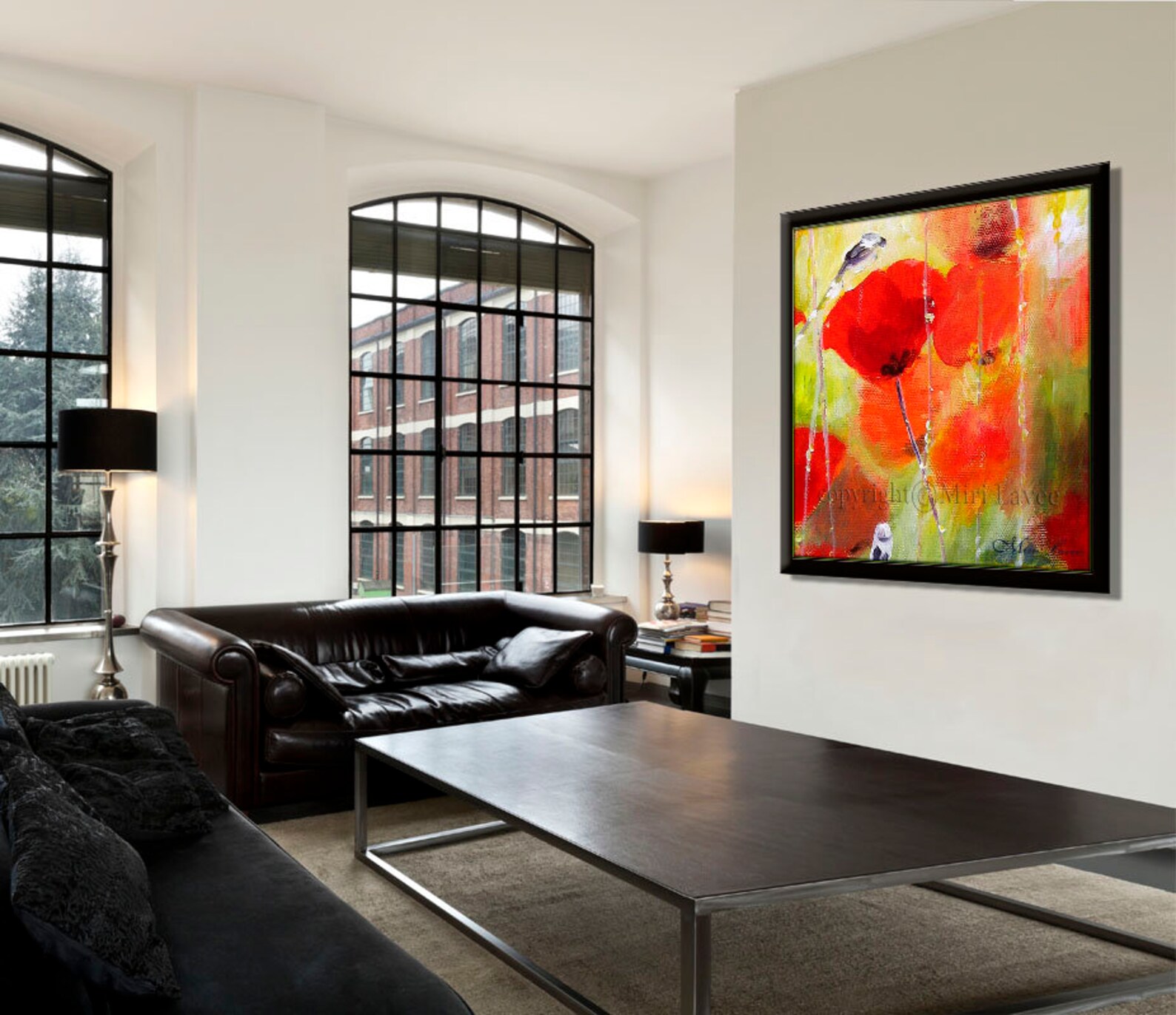 Large Living Room Painting, Flower Oil Painting, Colorful Floral Art