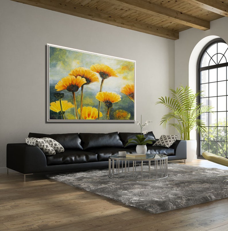 Flower Wall Art Living Room Wall Art Large Wall Art Living - Etsy