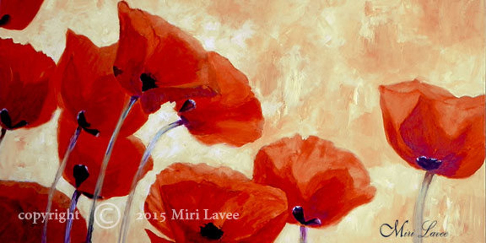 Extra Large Wall Art Red Flower Painting Huge Painting Etsy