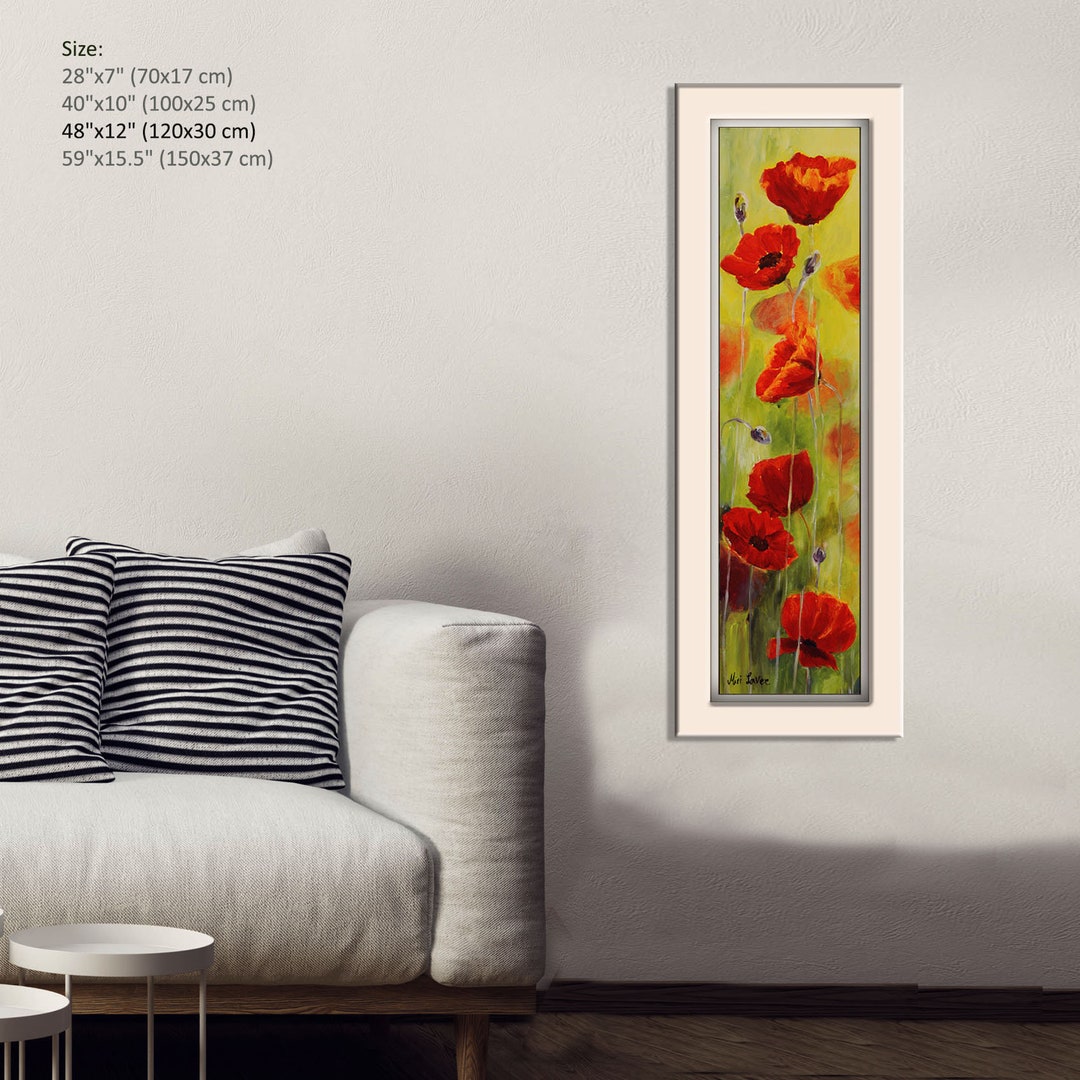 Narrow Wall Art, Vertical Wall Art, Large Wall Art, Tall Living Room