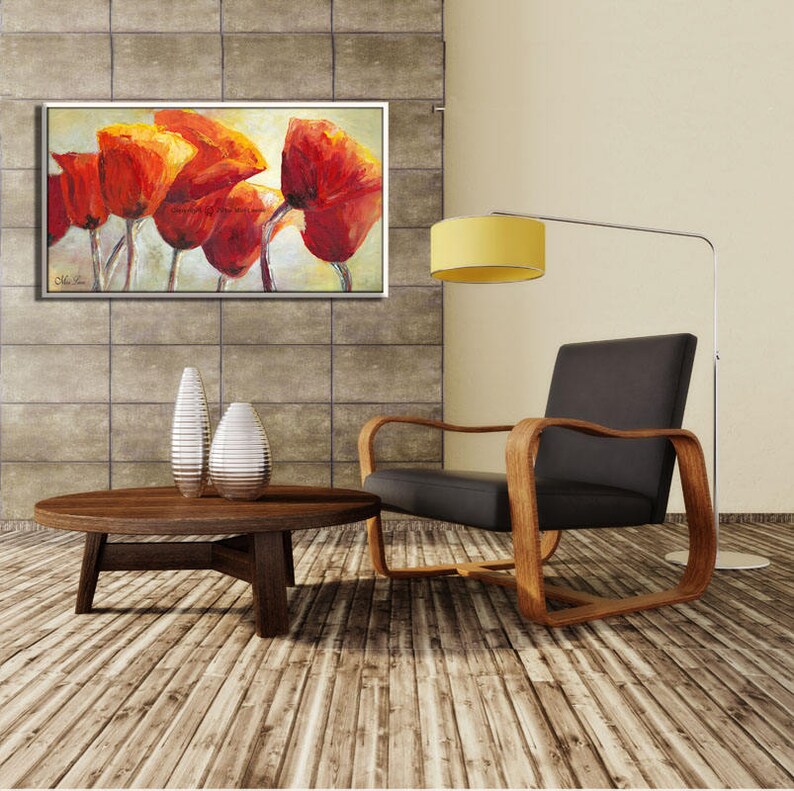 Oil Painting Painting Canvas Red Wall Art Office Art Large Etsy Israel