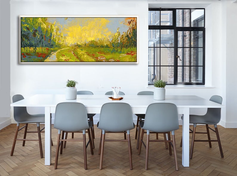 Landscape Wall Art Large Wall Art Yellow Wall Art Big Etsy