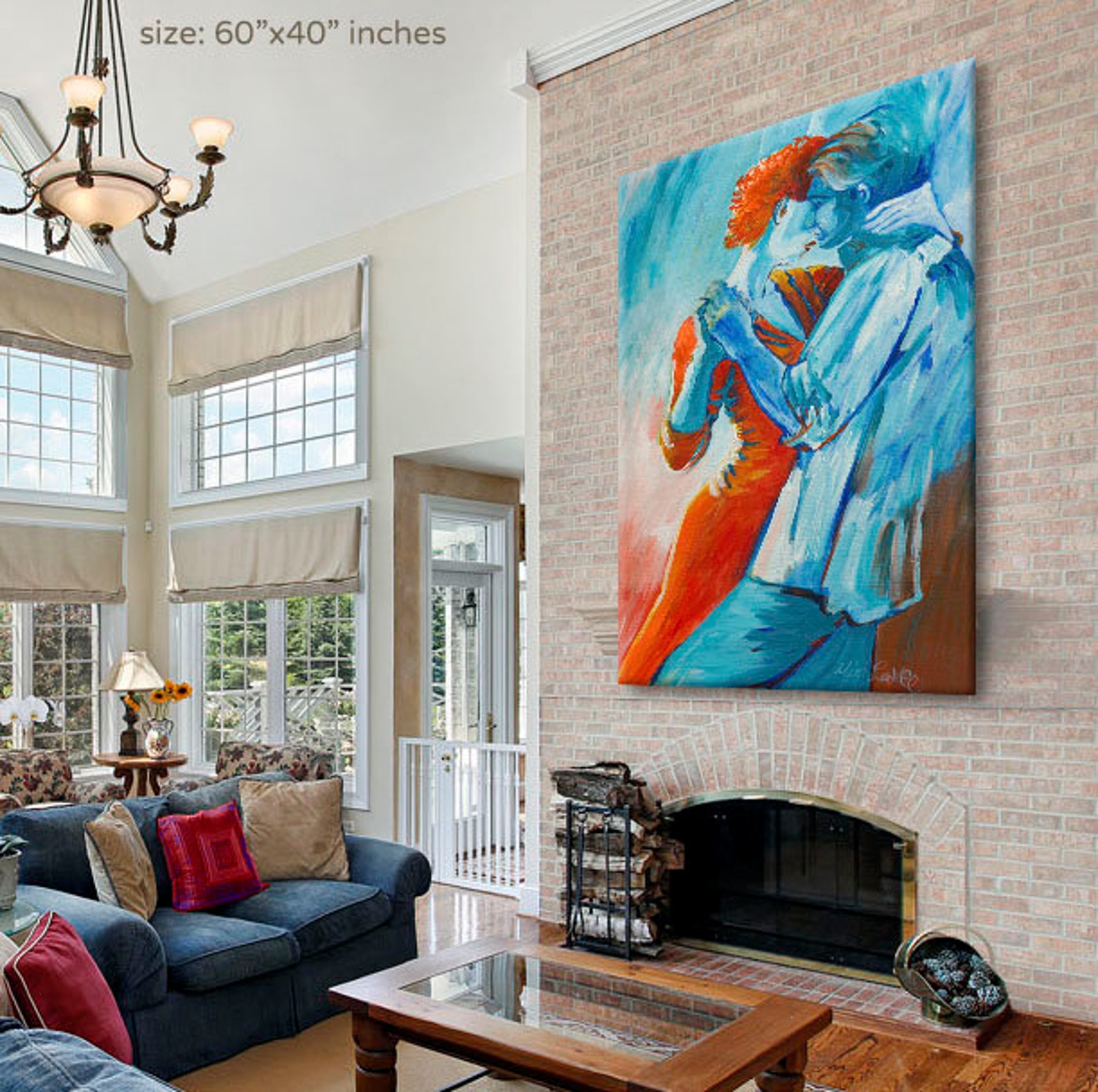 Living Room Art Original Oil Painting Large Wall Art - Etsy