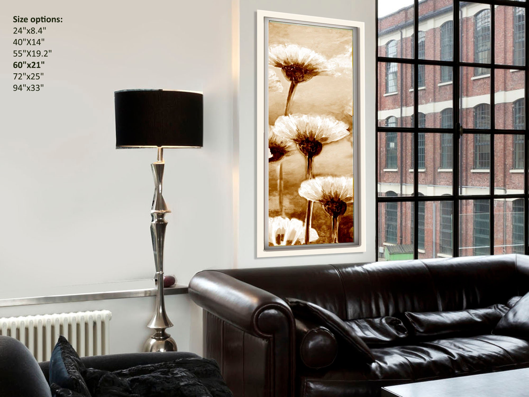 Long Narrow Wall Art Large Vertical Art Tall Living Room Etsy