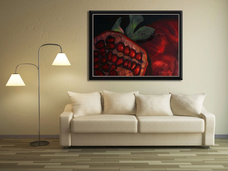 Extra Large Wall Art, Oil Painting, Fruit Art, Large Painting, Pomegranate Painting, LivingRoom Wall Art, Office Wall Art, Huge Wall Art image 9