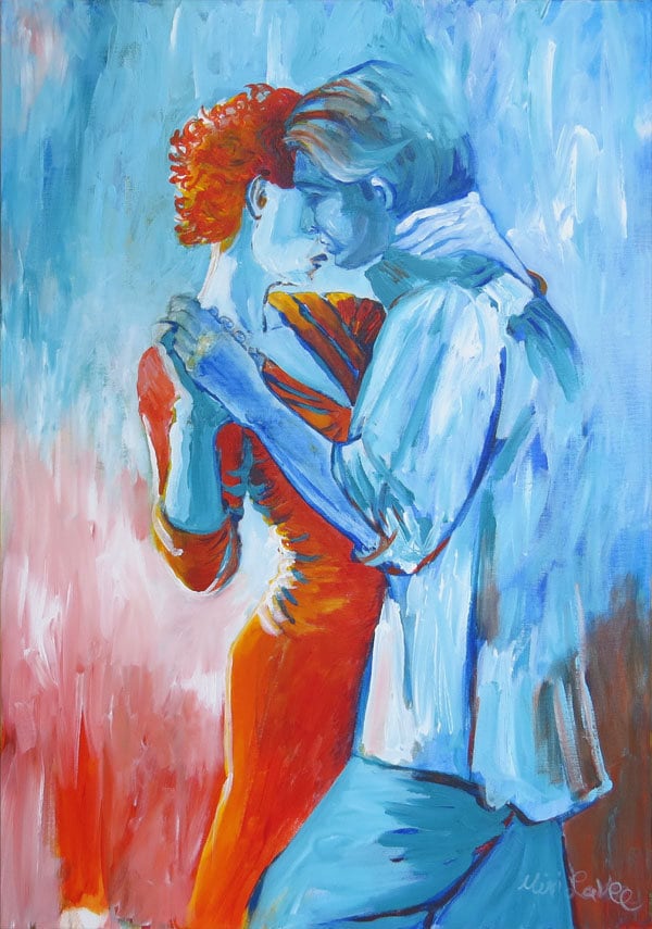 Couples Art Art Painting Paintings on Canvas Romantic Gifts