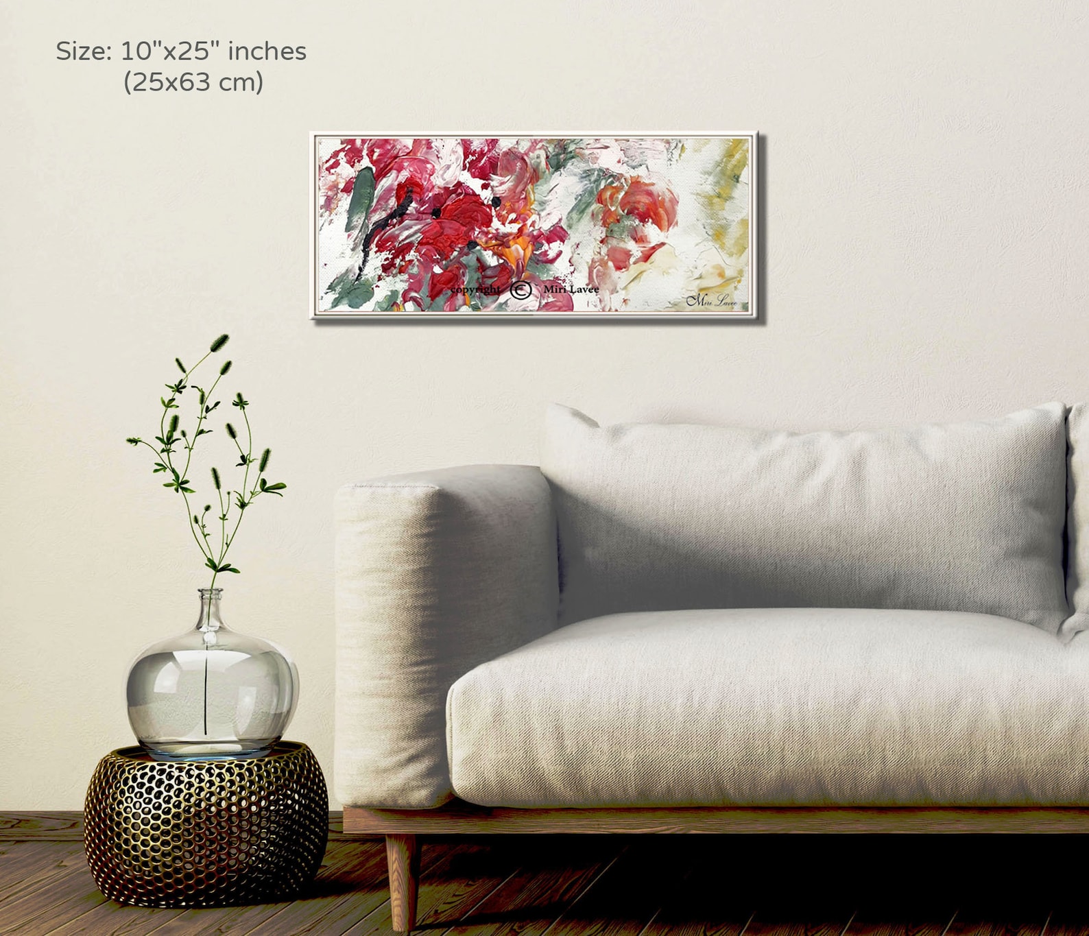 Abstract Wall Art, Living Room Wall Art, Modern Horizontal Wall Art